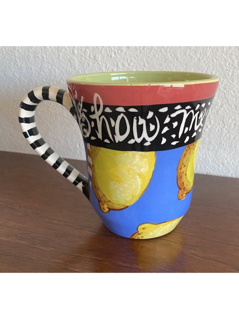 USA Droll Designs Lemon Cup Mug Show Me The Money READ